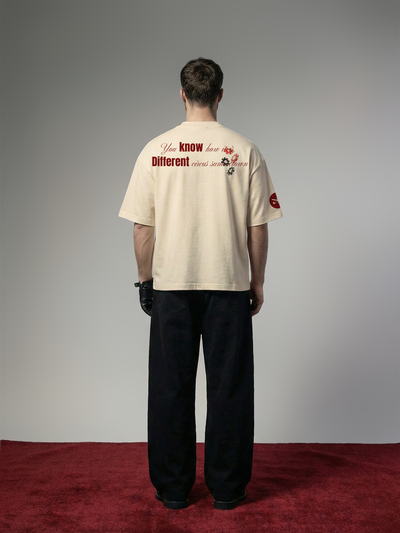 Same Clown Unisex Off-White Oversized T-Shirt