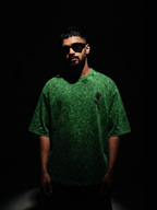 Dark Rose Unisex Green Oversized T-Shirt