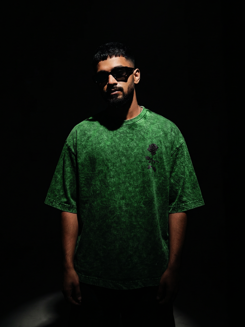 Dark Rose Unisex Green Oversized T-Shirt