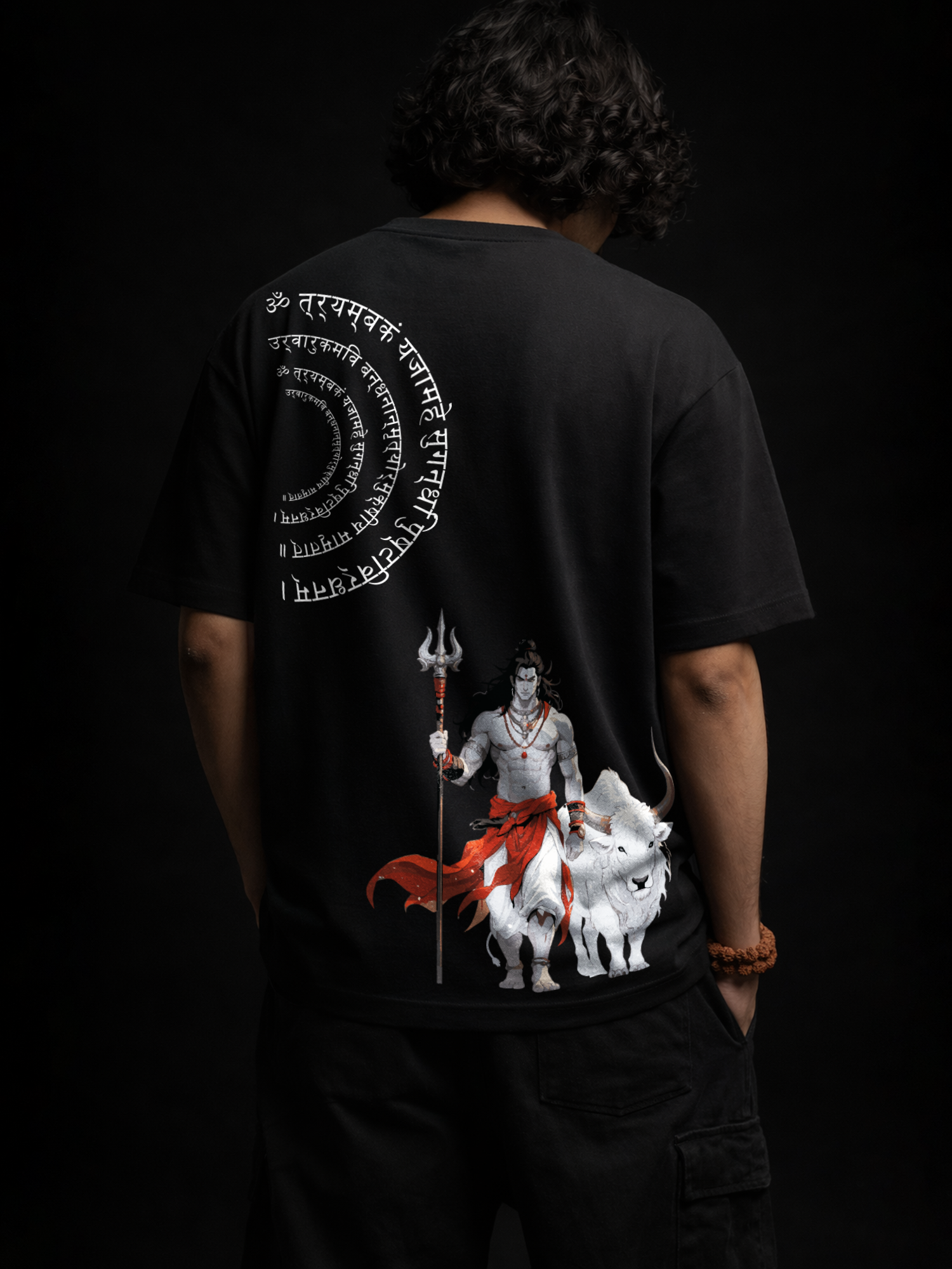 The Rudra Unisex Black Oversized T-Shirt
