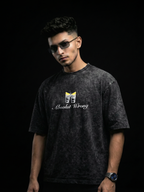 The Absolut Baddie Unisex Black Acid Wash Tshirt