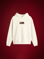 The Sabr Unisex Off White Oversized Fit Fleece Hoodie