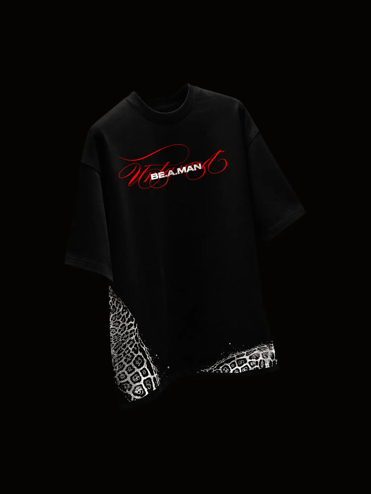 Untamed Unisex Black Oversized T-Shirt