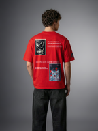 The Stamp Unisex Red Oversized T-Shirt