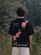 Poisoned Bloom Unisex Black Oversized T-Shirt