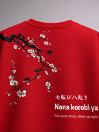 The Elysian Bloom Unisex Red Oversized T-Shirt