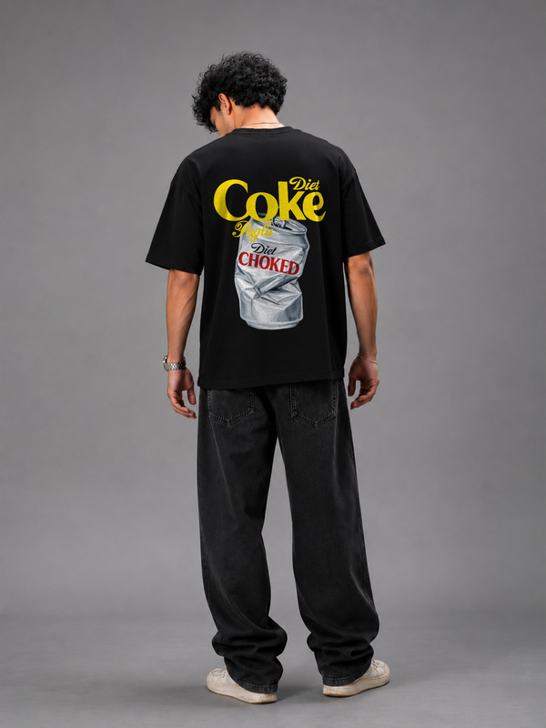 The Diet Choke Unisex Black Oversized Tshirt