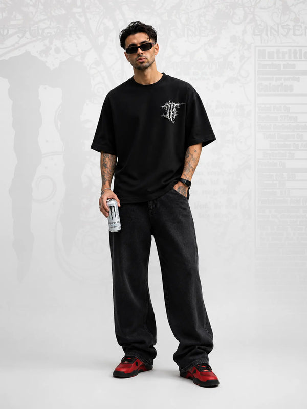 The Monster Energy Unisex Black Oversized Tshirt