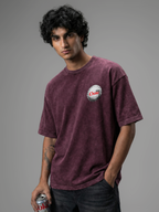 The Diet Choke Unisex Maroon Acid Wash Tshirt