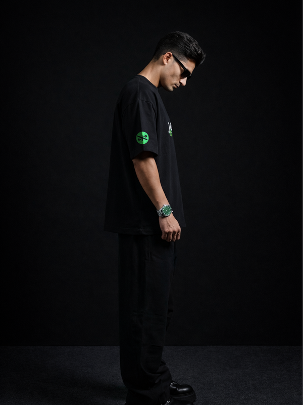 The Baddiemeister Unisex Black Oversized T-Shirt