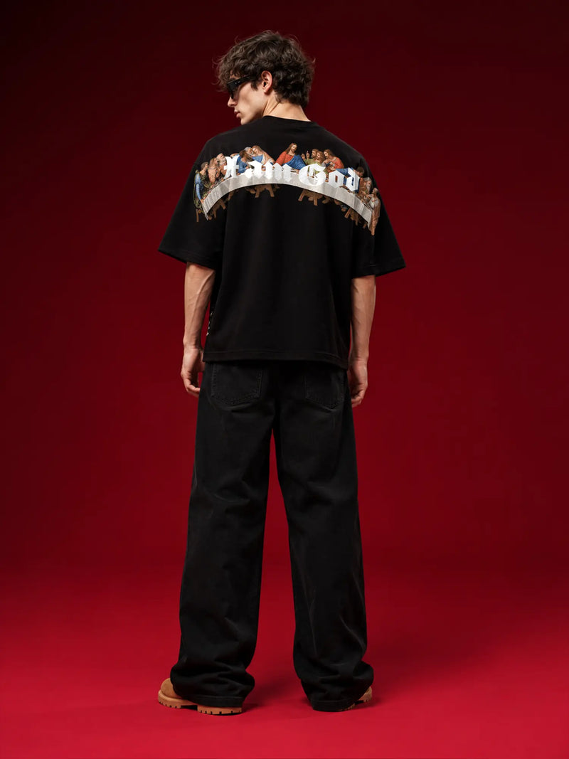 God's Plan Black Oversized T-Shirt