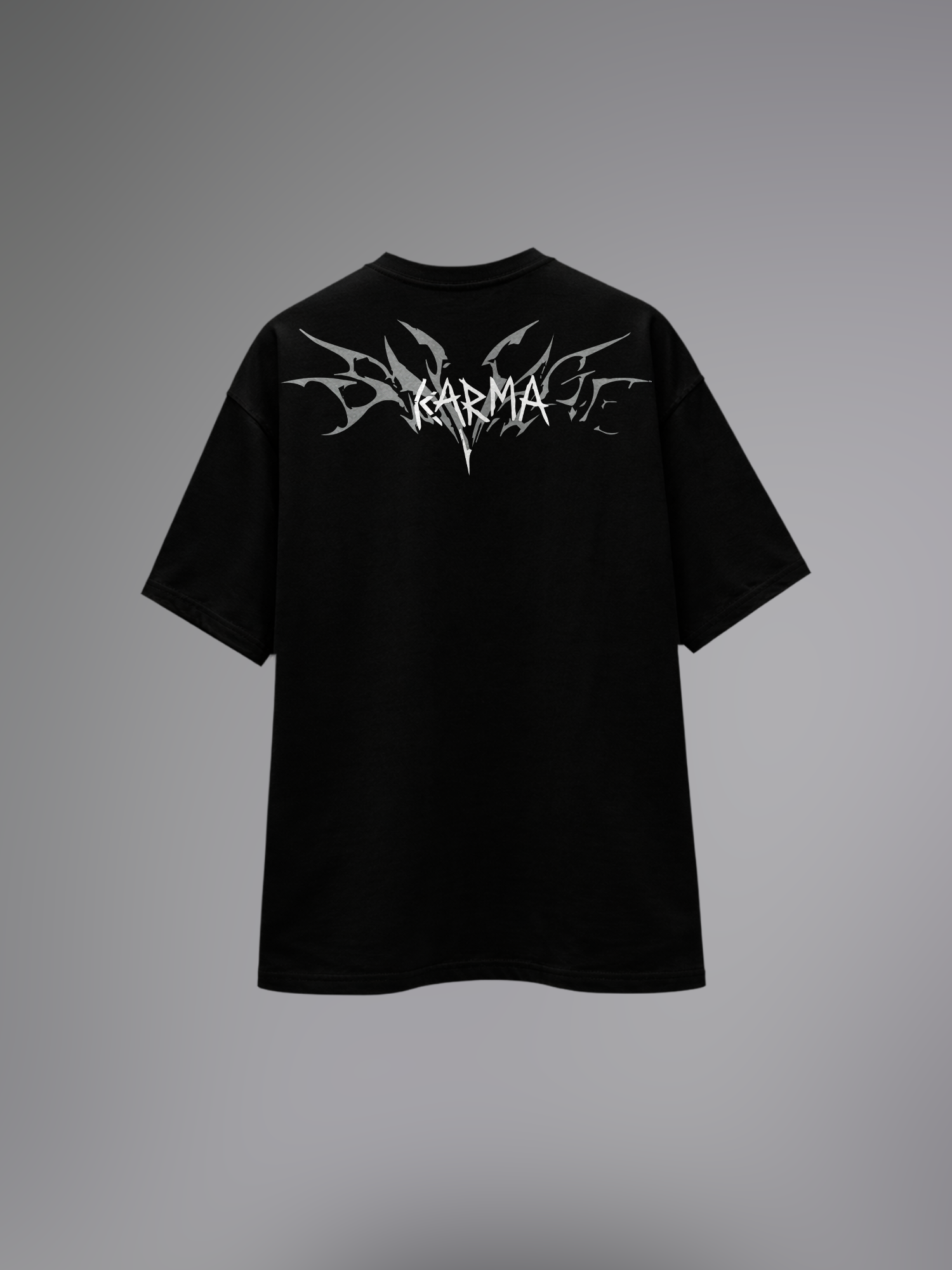 The Karma Unisex Black Oversized T-Shirt