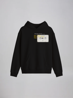 Open Studio Unisex Black Oversized Fit Fleece Hoodie