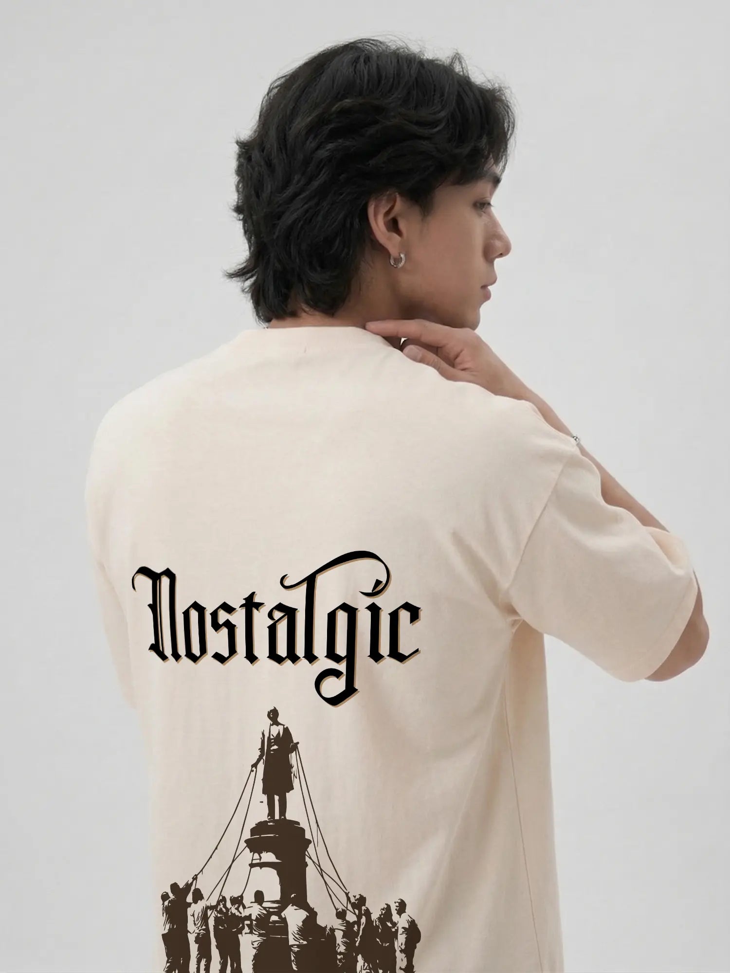 The Vintage Unisex Off-White Oversized T-Shirt