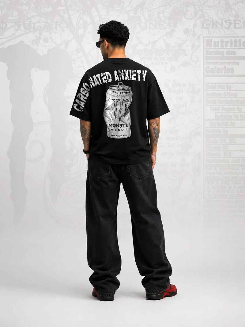 The Monster Energy Unisex Black Oversized Tshirt