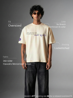 Zero Hour Unisex Off-White Oversized T-Shirt