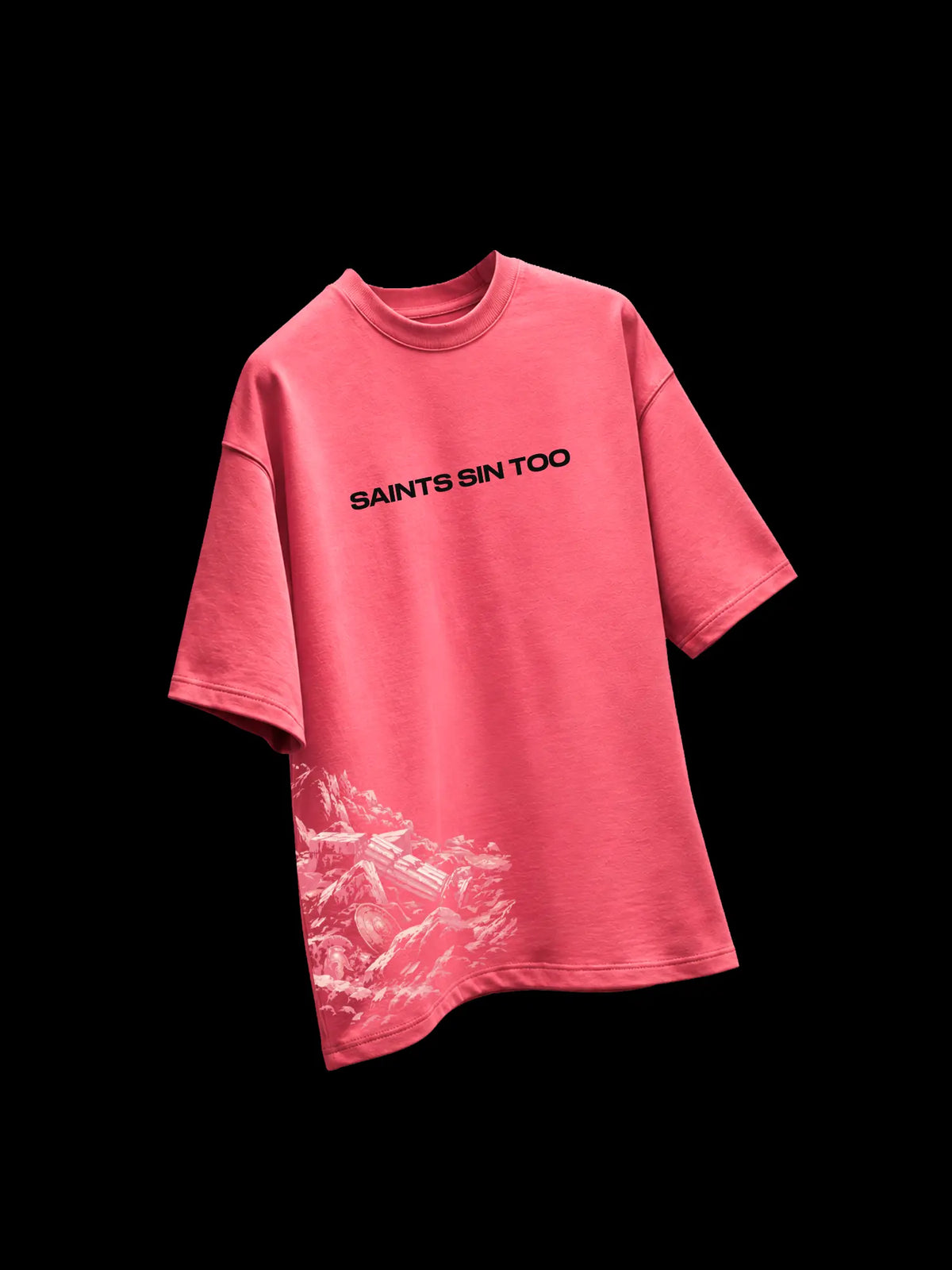 Saints Unisex Pink Oversized T-Shirt