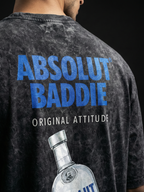 The Absolut Baddie Unisex Black Acid Wash Tshirt