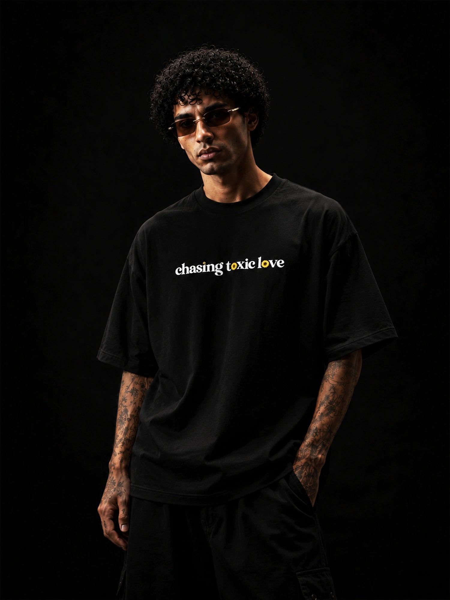 The Sunflower Theory Unisex Black Oversized T-Shirt