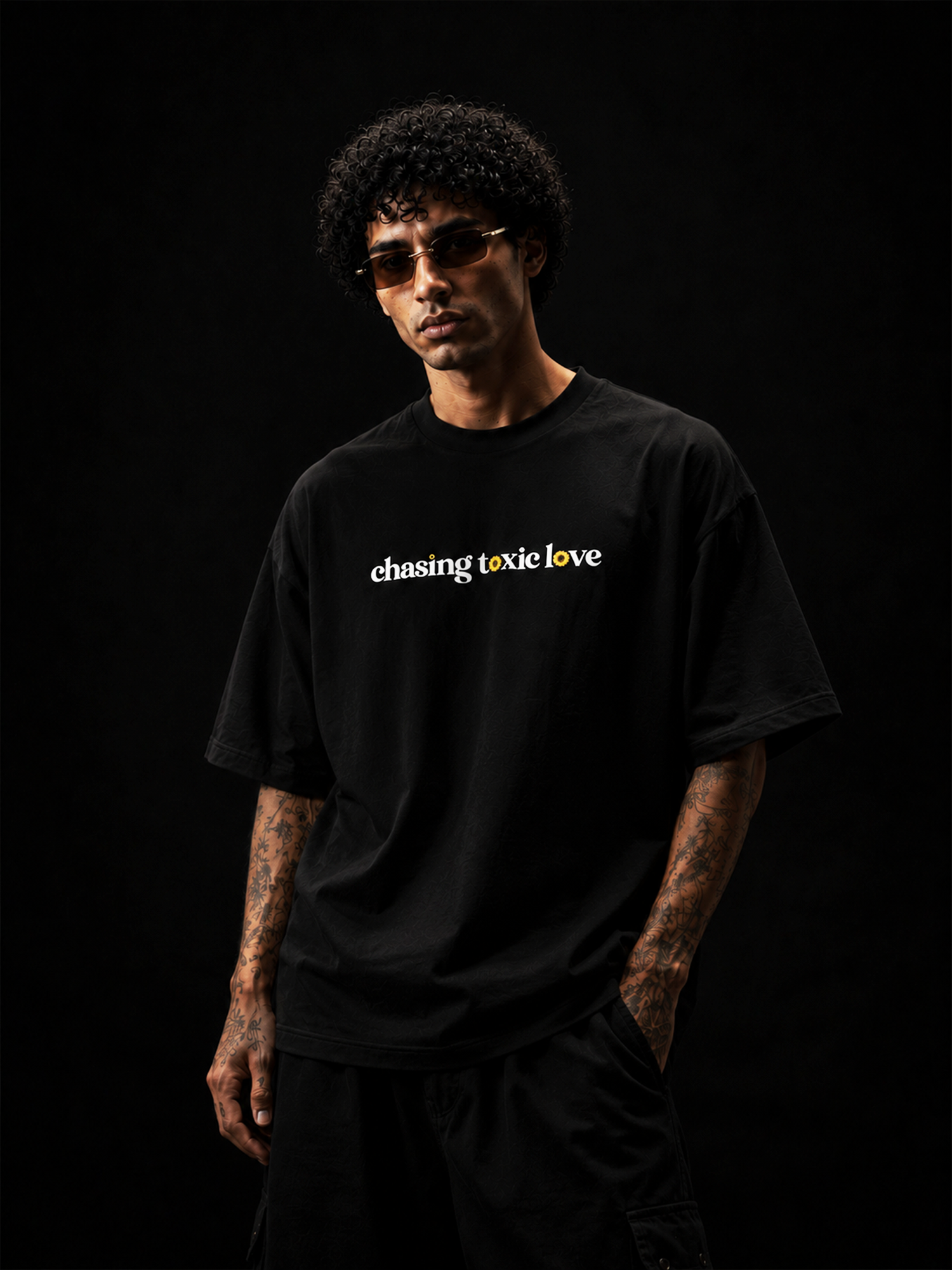 The Sunflower Theory Unisex Black Oversized T-Shirt