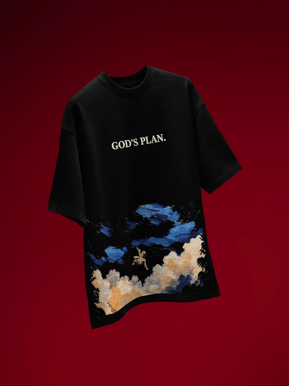 God's Plan Black Oversized T-Shirt