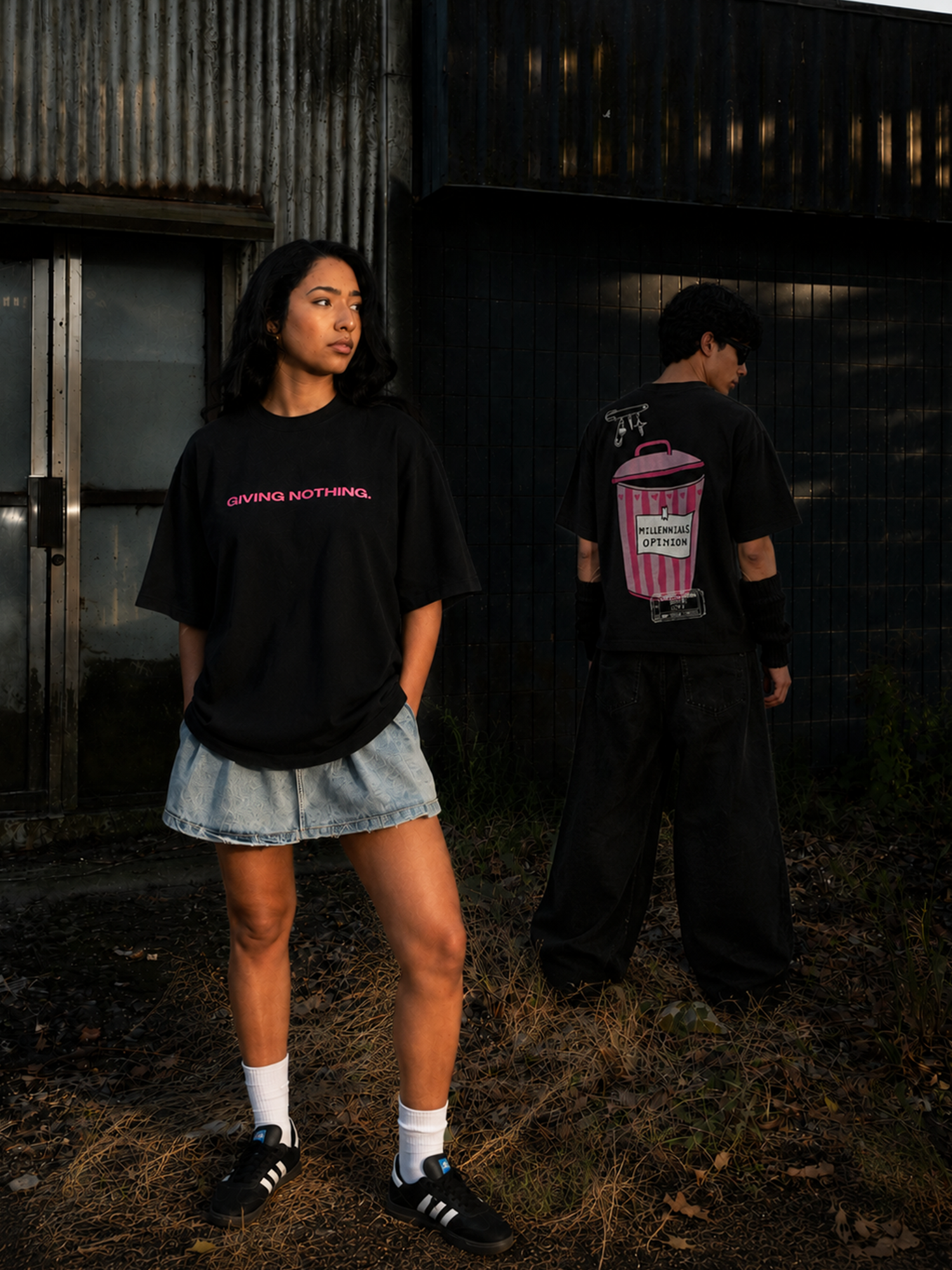The Millennials Unisex Black Oversized T-Shirt