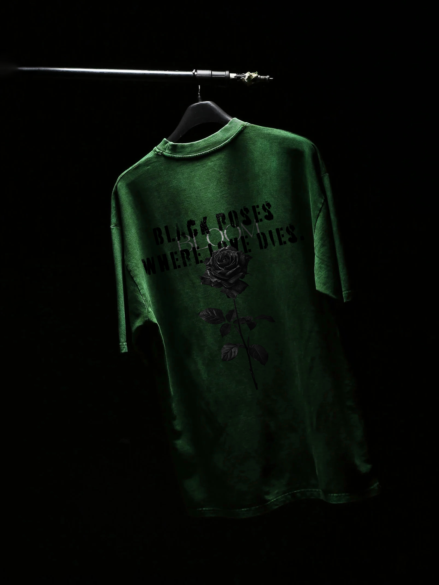 Dark Rose Unisex Green Oversized T-Shirt