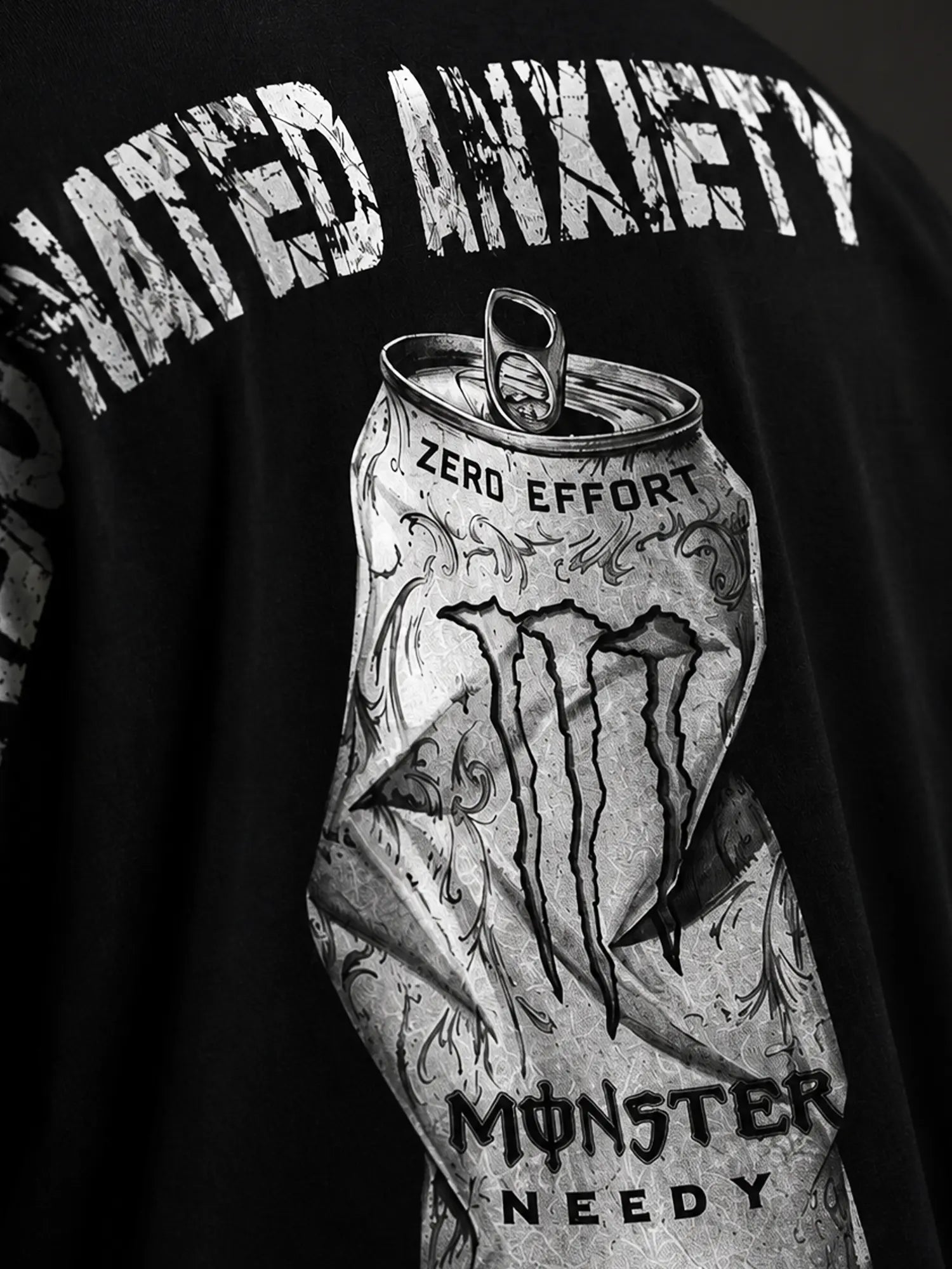 The Monster Energy Unisex Black Oversized Tshirt