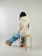 Urban Flight Unisex Off White Oversized Fit Fleece Hoodie