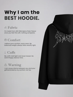 Noble Intentions Unisex Black Oversized Fit Fleece Hoodie