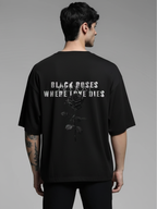 Dark Rose Black Tshirt