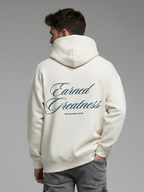 Earned Legacy Unisex Off White Oversized Fit Fleece Hoodie