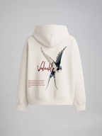 Urban Flight Unisex Off White Oversized Fit Fleece Hoodie