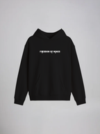 Celestial Flight Unisex Black Oversized Fit Fleece Hoodie