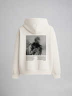 Midnight Whisper Unisex Off White Oversized Fit Fleece Hoodie