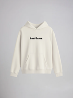 Midnight Whisper Unisex Off White Oversized Fit Fleece Hoodie