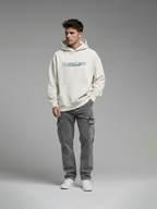 Earned Legacy Unisex Off White Oversized Fit Fleece Hoodie