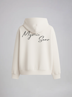 The Mystic Roar Unisex Off White Oversized Fit Fleece Hoodie