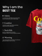 The Diet Choke Unisex Red Oversized Tshirt