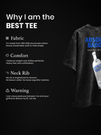 The Absolut Baddie Unisex Black Acid Wash Tshirt