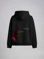 The Anugraha Unisex Black Oversized Fit Fleece Hoodie