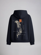 The Frame Unisex Navy Blue Oversized Fit Fleece Hoodie