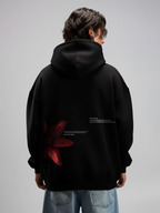 The Anugraha Unisex Black Oversized Fit Fleece Hoodie