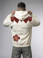 Astitva Unisex Off White Oversized Fit Fleece Hoodie