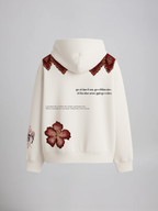 Astitva Unisex Off White Oversized Fit Fleece Hoodie