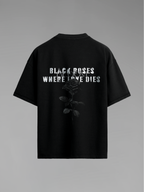 Dark Rose Black Tshirt