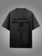 Dark Rose Tshirt - Black