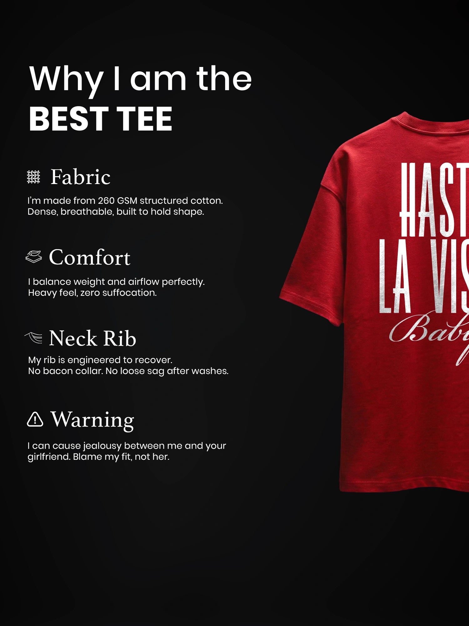 The Final Act Unisex Red Oversized T-Shirt