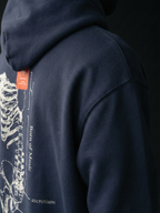 The Frame Unisex Navy Blue Oversized Fit Fleece Hoodie