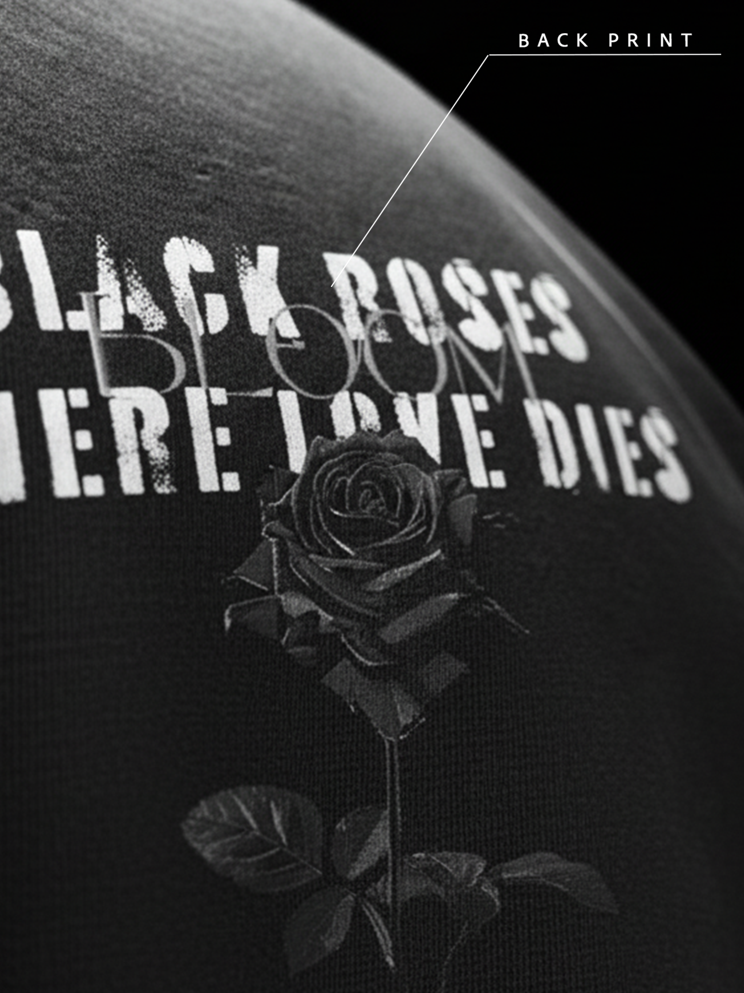 Dark Rose Black Hoodie